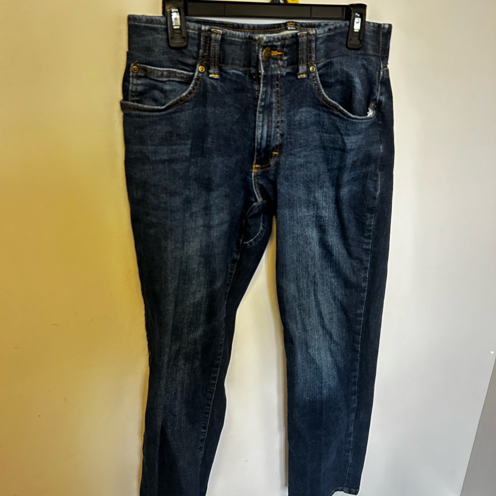 Lee Men’s Modern Straight Leg Jeans | Dark Wash Classic Fit Size, size 38